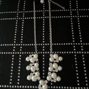 Paparazzi Silver Necklace with White Pearls